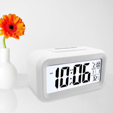 Digitale wekker met groot LED-display en temperatuur
