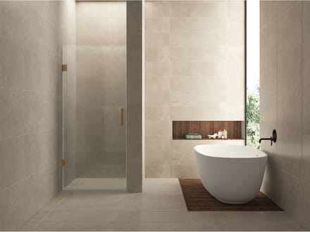 Wiesbaden Less nisdeur 800 x 2000 x 8 mm nano helder glas/geborsteld brons koper