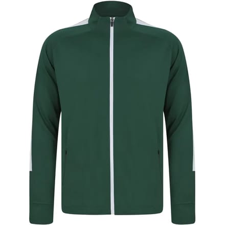 Unisex Tracksuit-top met ritssluiting Bottle Green/White - M