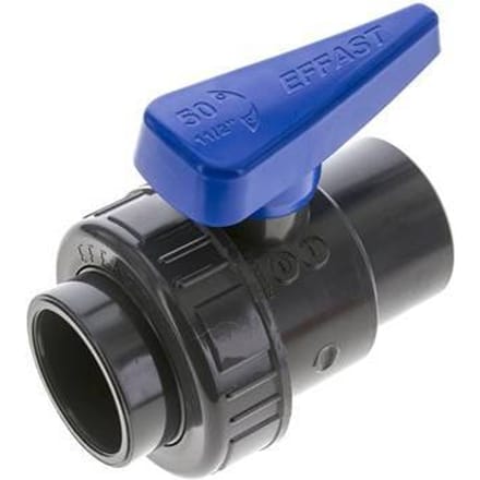 PVC 2-weg Kogelkraan Enkele Wartel 50 mm Sok EPDM