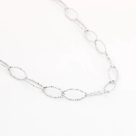 Bijoutheek Collier Vintage Schakels Zilver