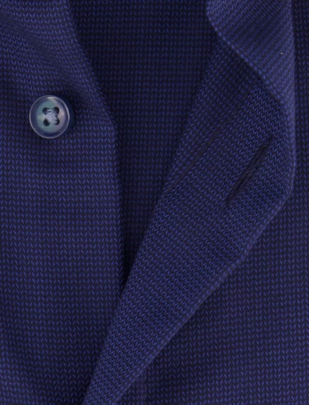 katoenen overhemd Olymp wijde fit effen donkerblauw