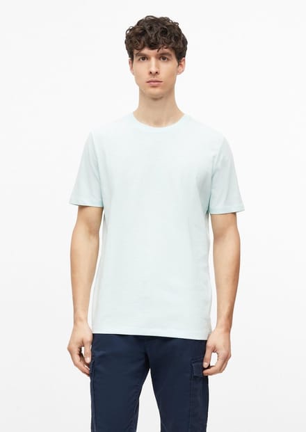 s.Oliver - male - T-shirt in vlamgarenstructuur met logodetail