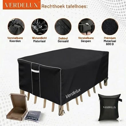 Tafelhoes 181 x 101 x 80 cm Zwart