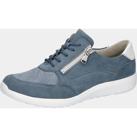 Sneakers met schokabsorberende luchtkussenzool - blauw / wit - Gr. 41 van Goldner Fashion