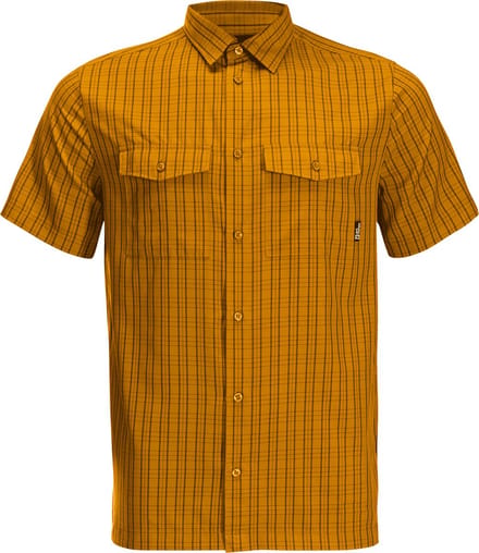 Jack Wolfskin THOMPSON SHIRT MEN Heren Outdoorshirt - curry check- Maat S