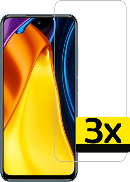Screenprotector - Geschikt voor Xiaomi Poco M3 Pro - 3 Stuks - Extra Sterk - Beschermglas - Gehard Glas - Tempered Glass - Screen Protector