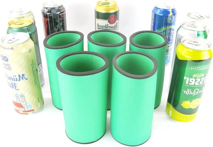 Drankkoelers Set - Bierkoeler Blikjes - Dranken Koel Houden - 5-6mm Dik Neopreen - 0.5 L Blikjes - Groen