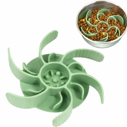 BOTC Anti Schrokbak Hond - Voerbak Hond - 11 cm - Slow Feeder - Groen