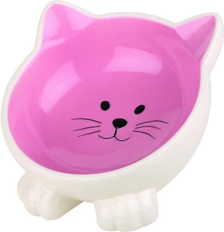 Happy pet voerbak kat orb roze / creme