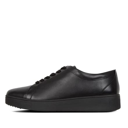 FitFlop Rally sneakers leather ZWART - Maat 37
