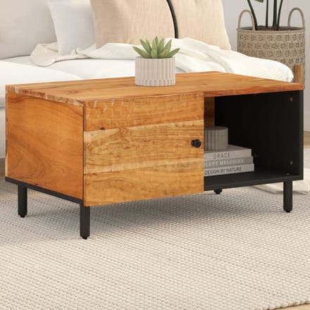 vidaXL - Salontafel - 80x50x40 - cm - massief - acaciahout