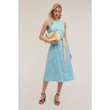 Motivi Polka Dot Pattern Flared Dress Light Blue Taglia: 36 | Abiti Midi Outlet | Donna | Blu