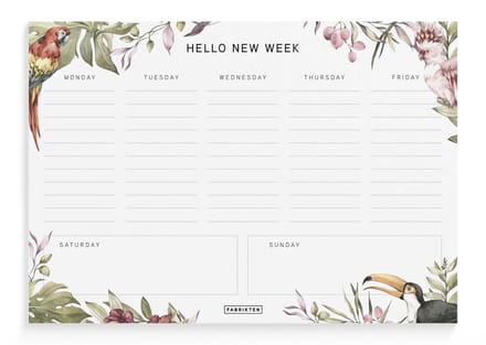 Fabrikten Weekplanner Tropisch - A5 - Compact - Engels