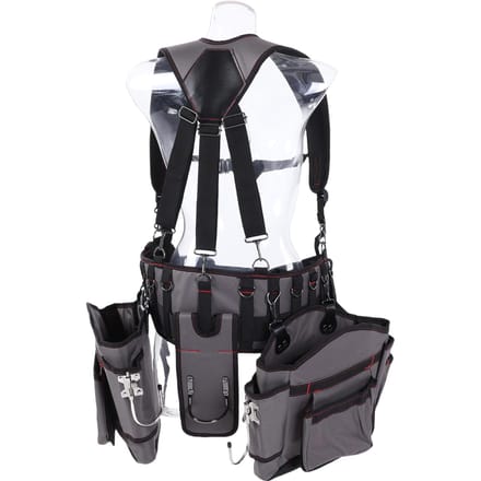 Sac de Ceinture à Outils Robuste Électricien Multi Ceinture Tissu Oxford Multi Fonctionnel pour la Construction gray