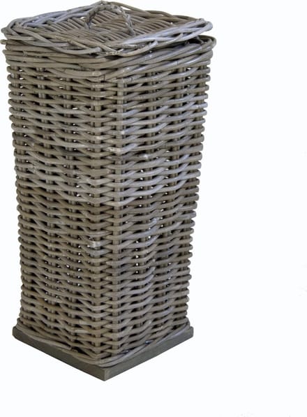 Toiletrolmand vierkant Grijs Rotan