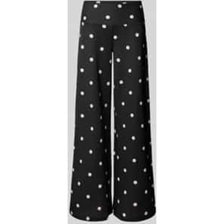 wide leg broek van viscosemix met zijritssluiting