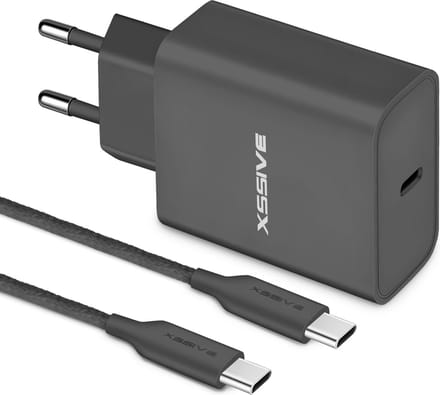 Snellader Set - 20W Power Delivery - 1 Meter - USB C naar USB C Oplader met Kabel - Xssive Origineel