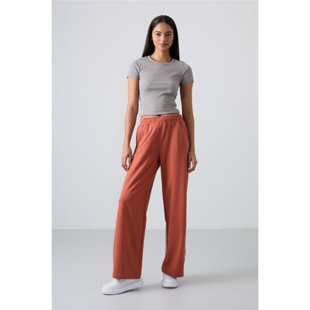Brede Leggen Joggingbroek met Elastische Taille