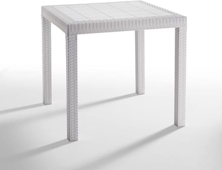 Vierkante Vouwtafel - Kunststof Tafel - Buiten Gebruik - Stapelbaar Ontwerp - 79 x 79 cm - Wit