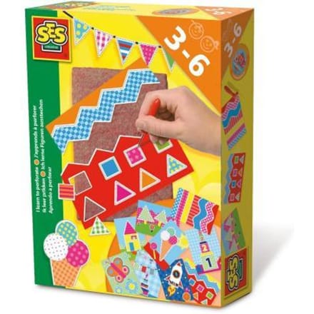 SES Creative Ik Leer Prikken met Prikpen en Prikmat - 9 Kaarten - Vanaf 3 Jaar - Schoencadeautjes Sinterklaas