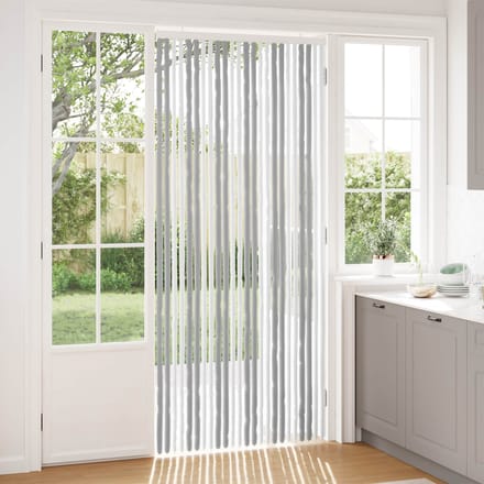 vidaXL - Insecten - Gordijn - Chenille - Grijs - en - wit - 100 - x - 230 - cm - 100% - PP