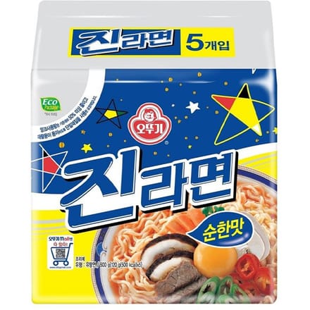 Otoki Jin Ramen Doux Nouilles Instantanées Coréennes Ramen Non Épicés 1pcs(5ea) blue