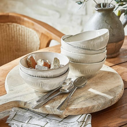 LOBERON Kommetje set van 6 Périers beige