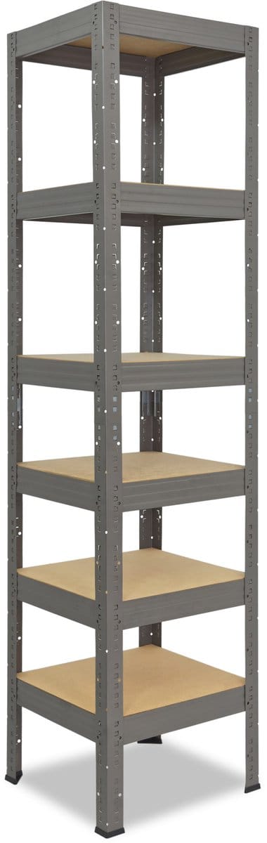 Shelfplaza PRO metalen stellingkast - 200x60x60 cm - grijs - 6 planken