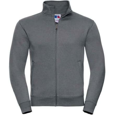 Russell Heren Authentiek Sweatjack (Convoy Grijs Effen)