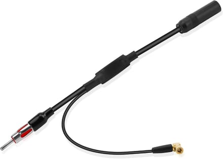 Dailygoods- Antenne Splitter Universeel - DAB+/FM Adapter - ISO naar DIN/SMB - 34,5 cm Kabel - Compatibel met Autoradio's - Plug-and-Play Ontwerp - Antenneadapter