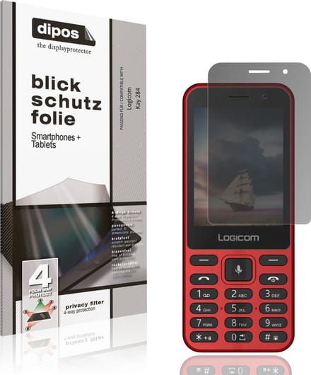 dipos – Matte Privacy Screenprotector geschikt voor Logicom Kay 284 | Anti-Spy Beschermfolie