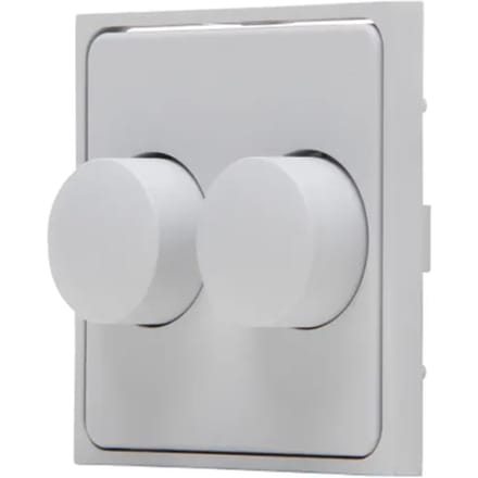 Kopp Duo-dimmerplaat Athenis Mat-grijs