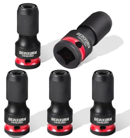 5 Stuks Dopsleutel-Adapters 3/8 naar 1/4 inch - Bithouder Adapter met Snelsluiting