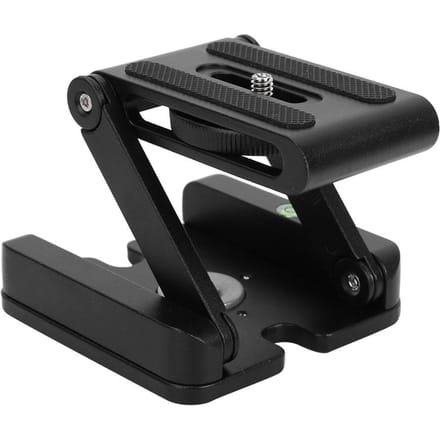 Opvouwbare Z Flex Kantel Pan Statiefkop Balhoofd Snelkoppelingsplaat Standaard voor Camera DSLR black