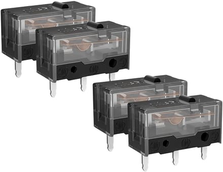 Muis Micro Switch - Knop Vervanging - Gaming Prestaties - 80 Miljoen Kliks - 4 Stuks - Goud