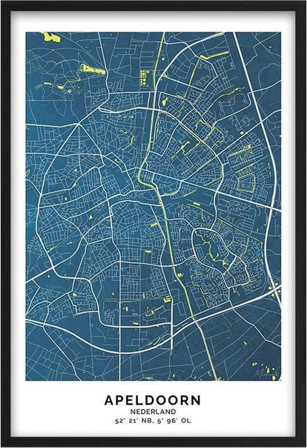 Poster Stad Apeldoorn A4 - 21 x 30 cm (Exclusief Lijst)