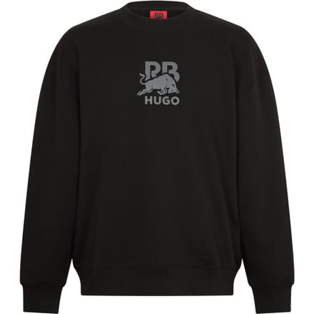 Hugo Heren Sweatshirt met geribde kraag (Zwart)