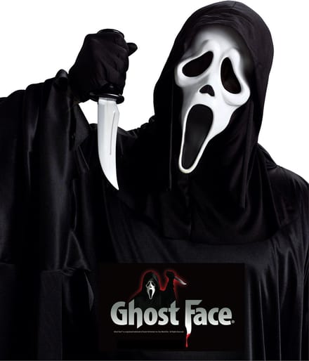 Masker - Ghost face - Met capuchon & mes
