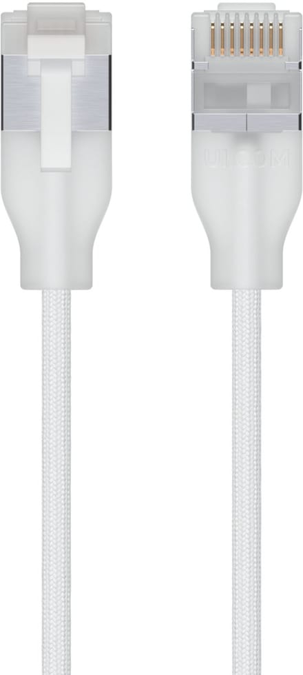 Ubiquiti UACC-Cable-Patch-EL-C6A-12M-W netwerkkabel Doorschijnend, Wit Cat6a Rond