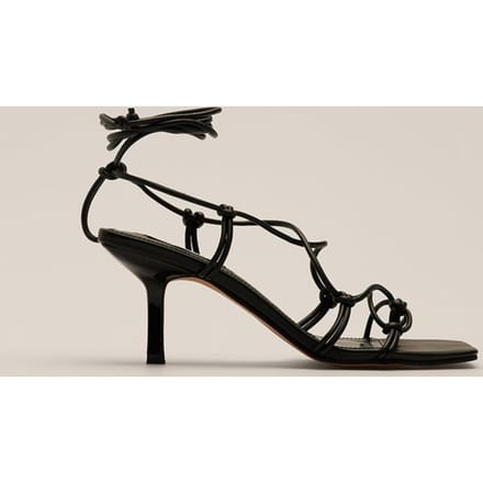 NA-KD - maat 37 -  Knotted Ankle Strap Stilettos Dames Pumps