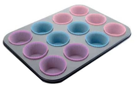 Ibili Muffin + 12 Capsulevormen Transparant