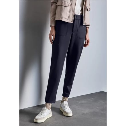 Jersey keperstof cargo broek