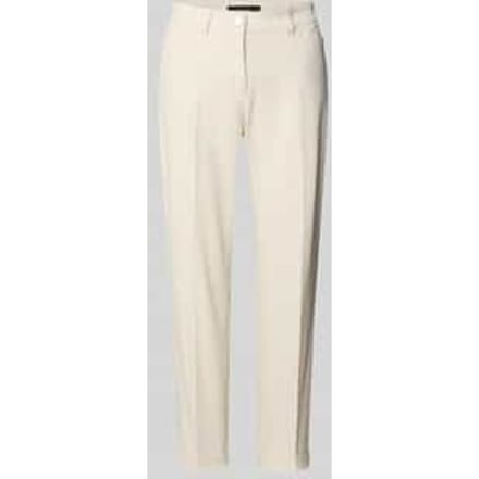 Slim fit stoffen broek met persplooien, model 'KATHREEN'
