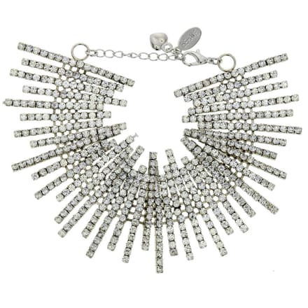 Behave - Luxe armband zilverkleur - Feestelijk statement accessoire