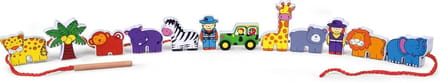 Viga Toys - Rijgspel Dierentuin - Kinderspel