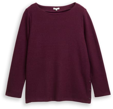 Tom Tailor Plus Size - Zacht aanvoelend sweatshirt met knoopdetails