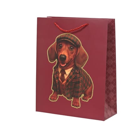 Giftbag papier glitter dachshund fsc mix credit