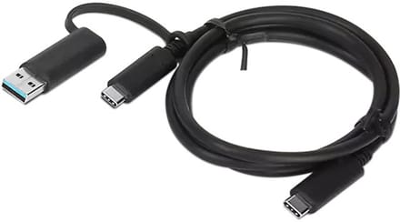 Lenovo USB-kabel USB 3.2 Gen1 USB-A stekker, USB-C stekker 1.00 m Zwart 4X90U90618
