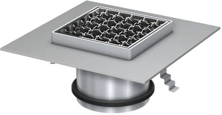 ACO Opzetstuk 150x150/ M125 V2A/ antislip/Rooster V2A los ingelegd, 9406.93.22